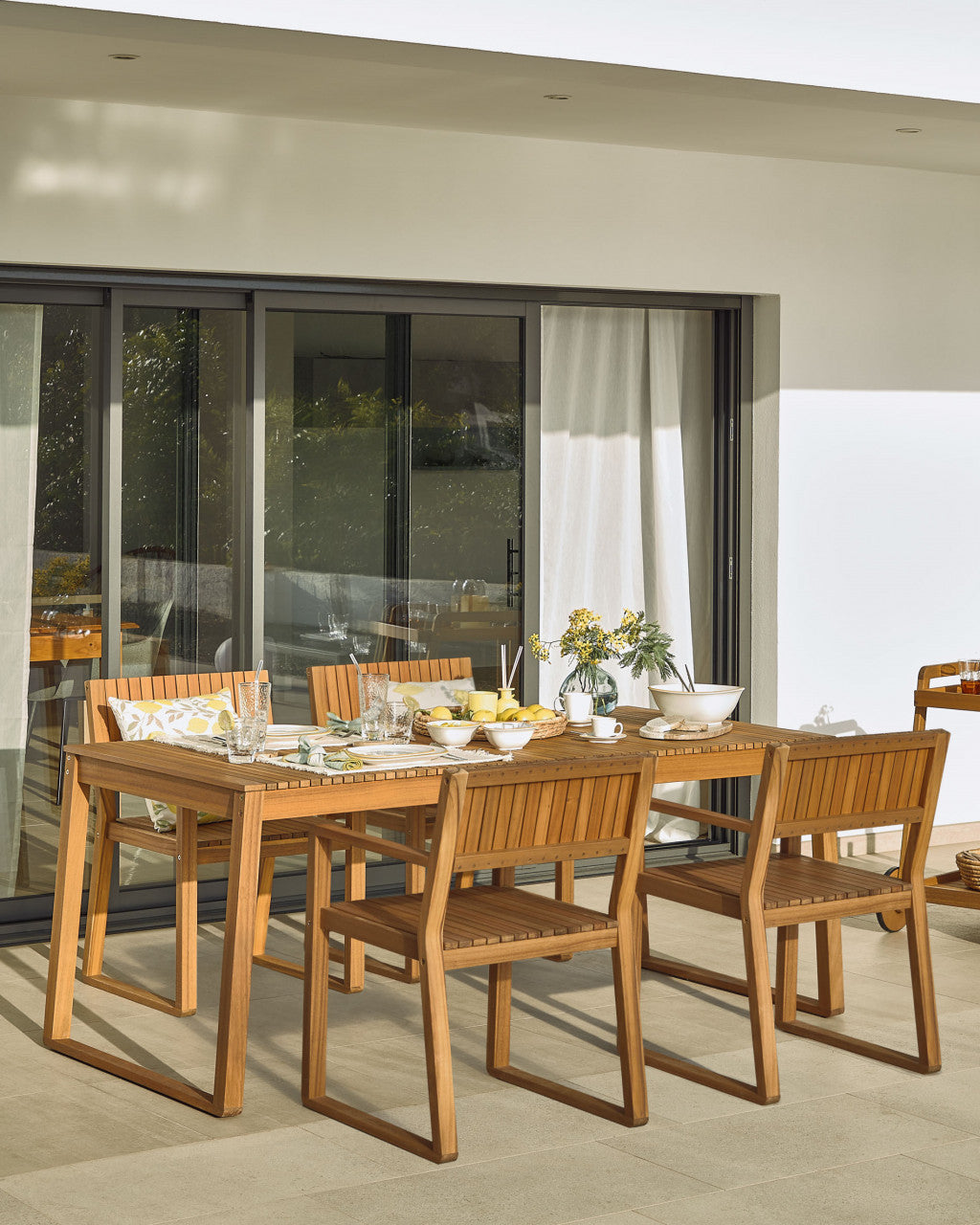 Scaun exterior dining din lemn Emili Kave Home
