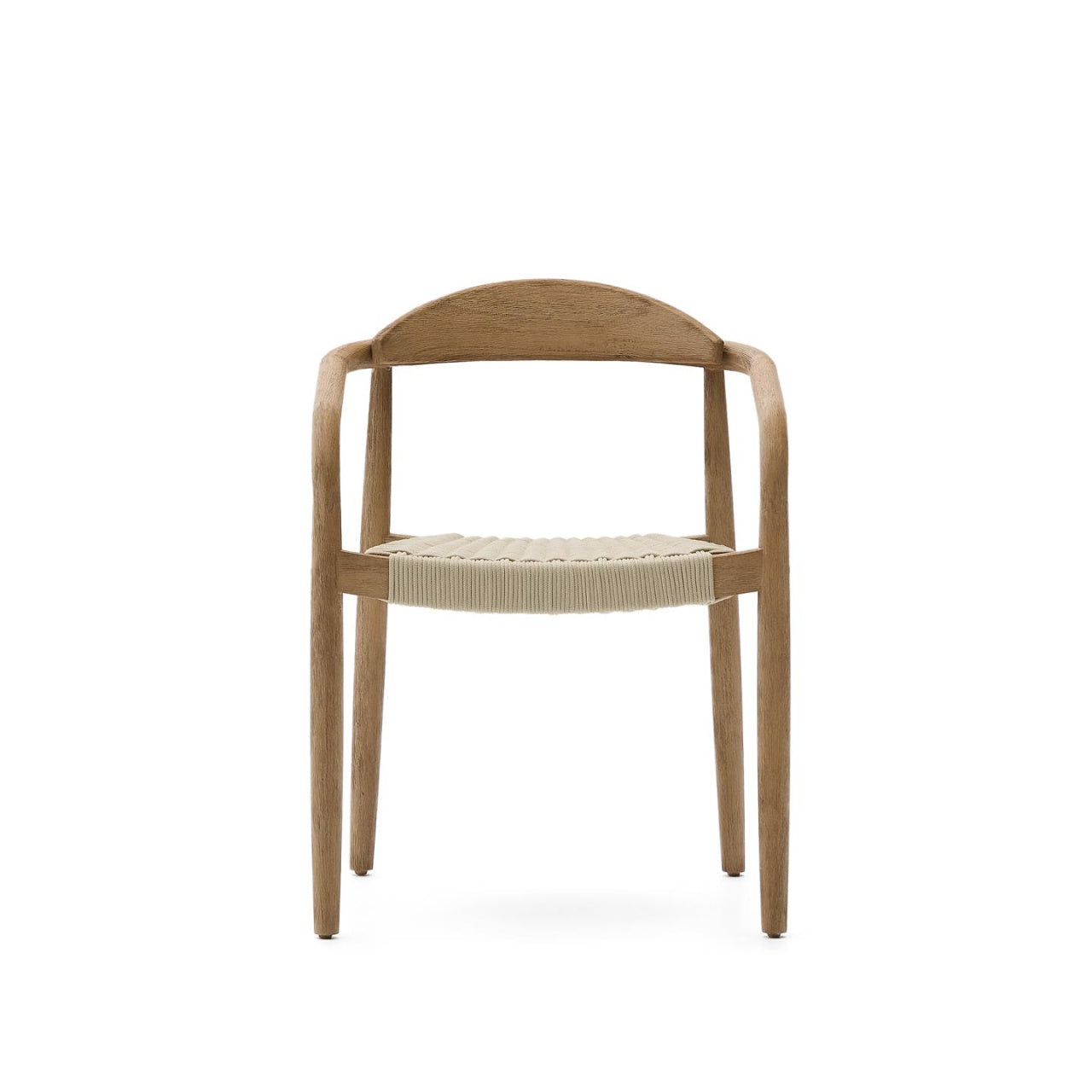 Scaun exterior dining ecru din lemn Nina Kave Home