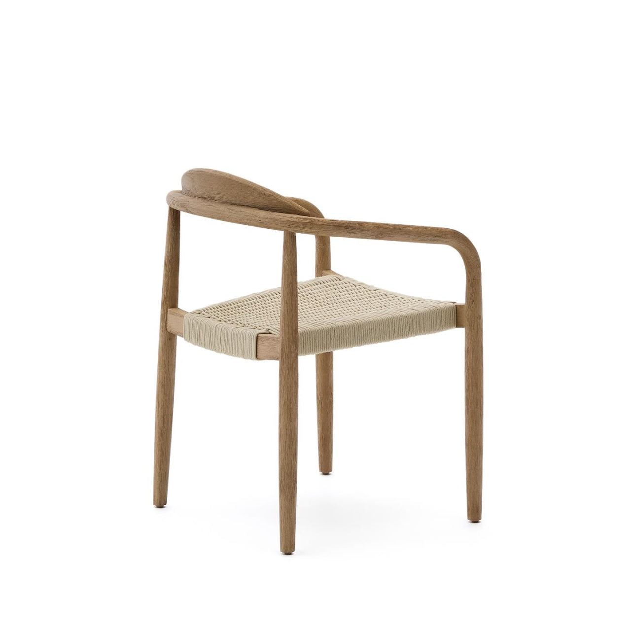 Scaun exterior dining ecru din lemn Nina Kave Home
