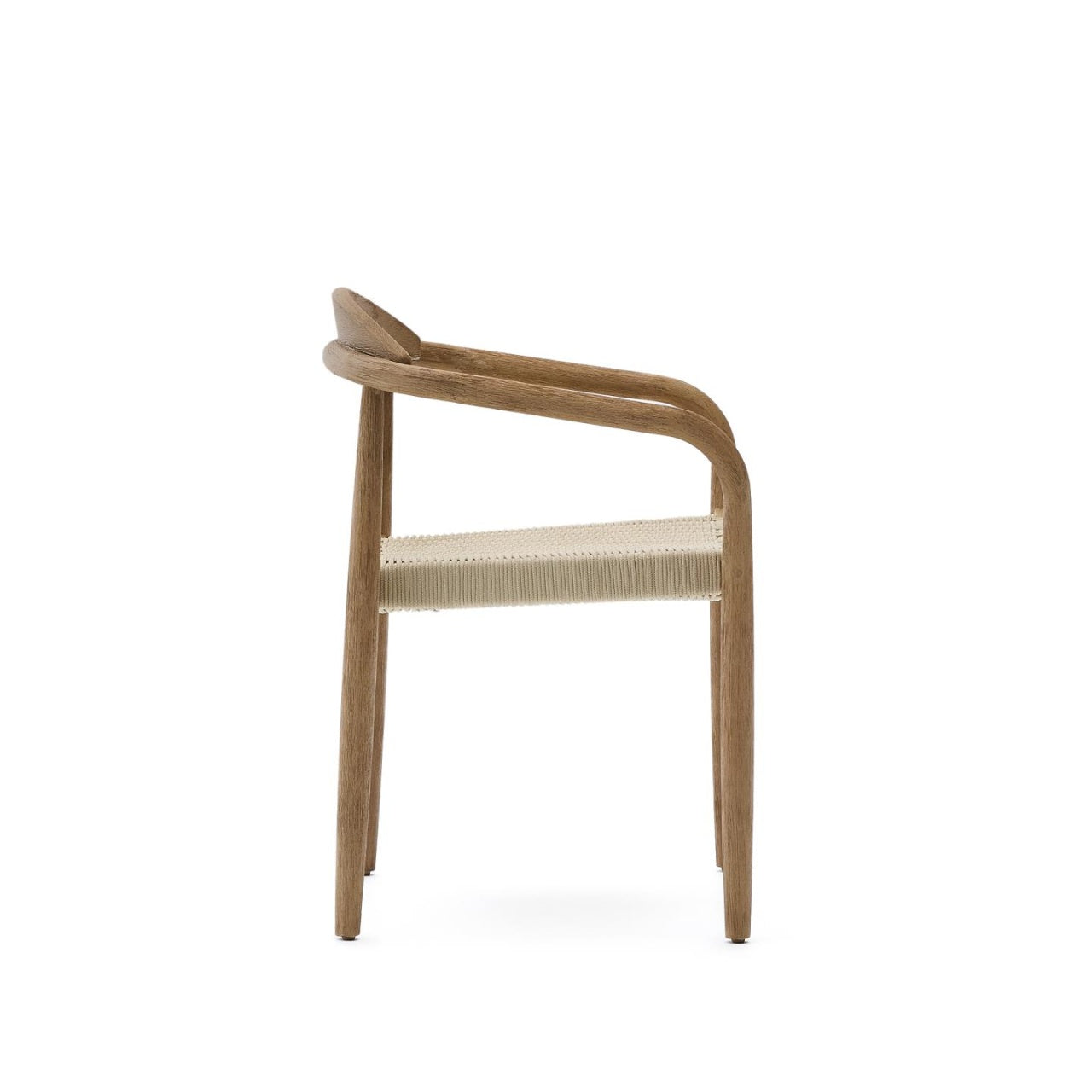 Scaun exterior dining ecru din lemn Nina Kave Home