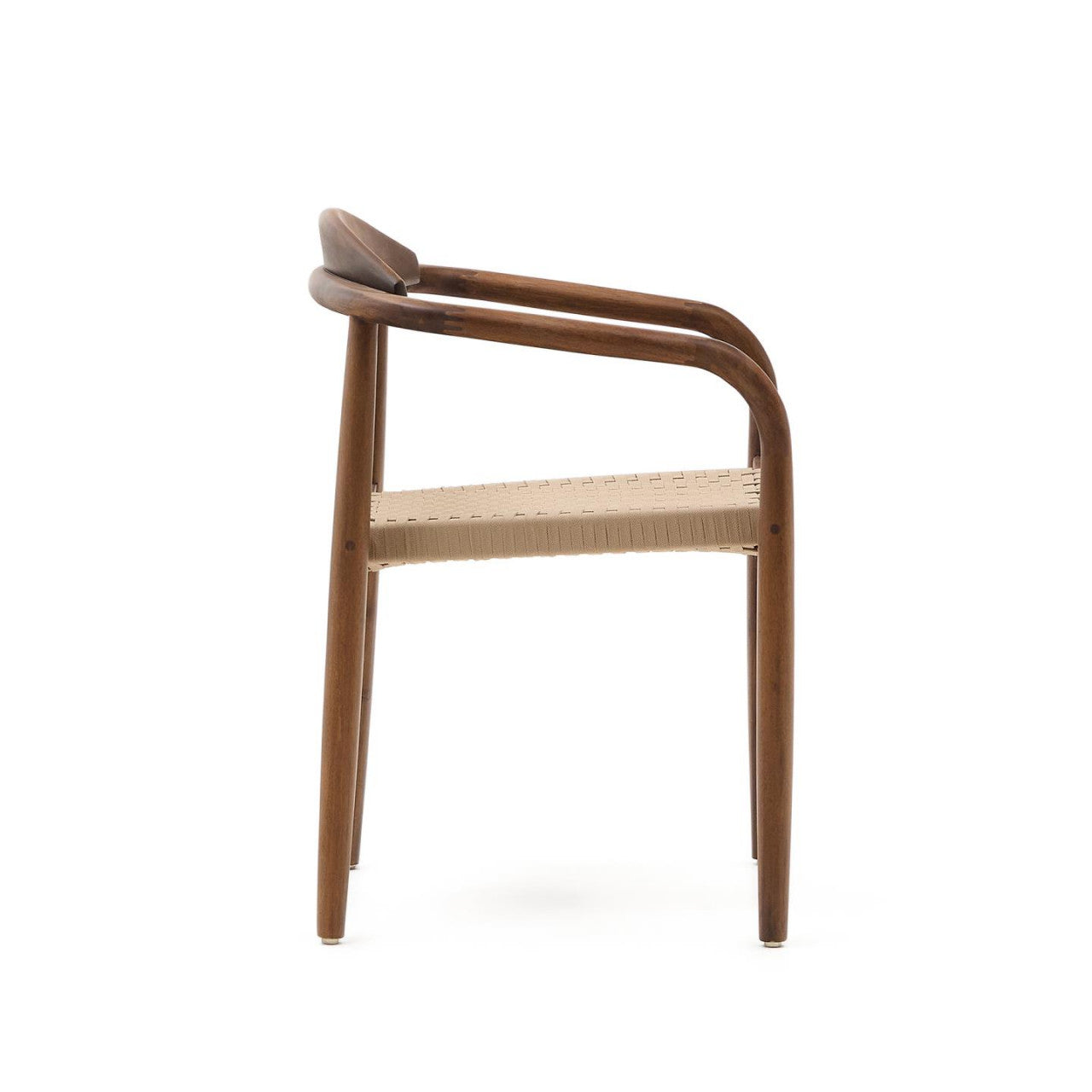 Scaun exterior dining maro/crem din lemn Nina Kave Home