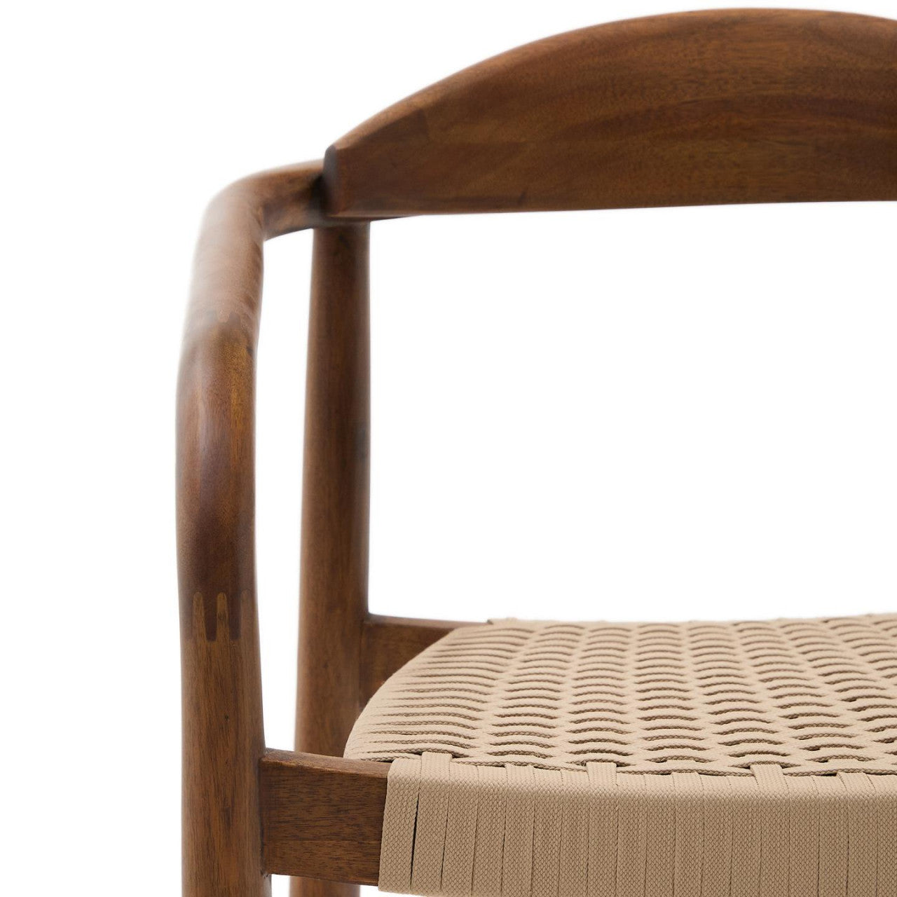 Scaun exterior dining maro/crem din lemn Nina Kave Home