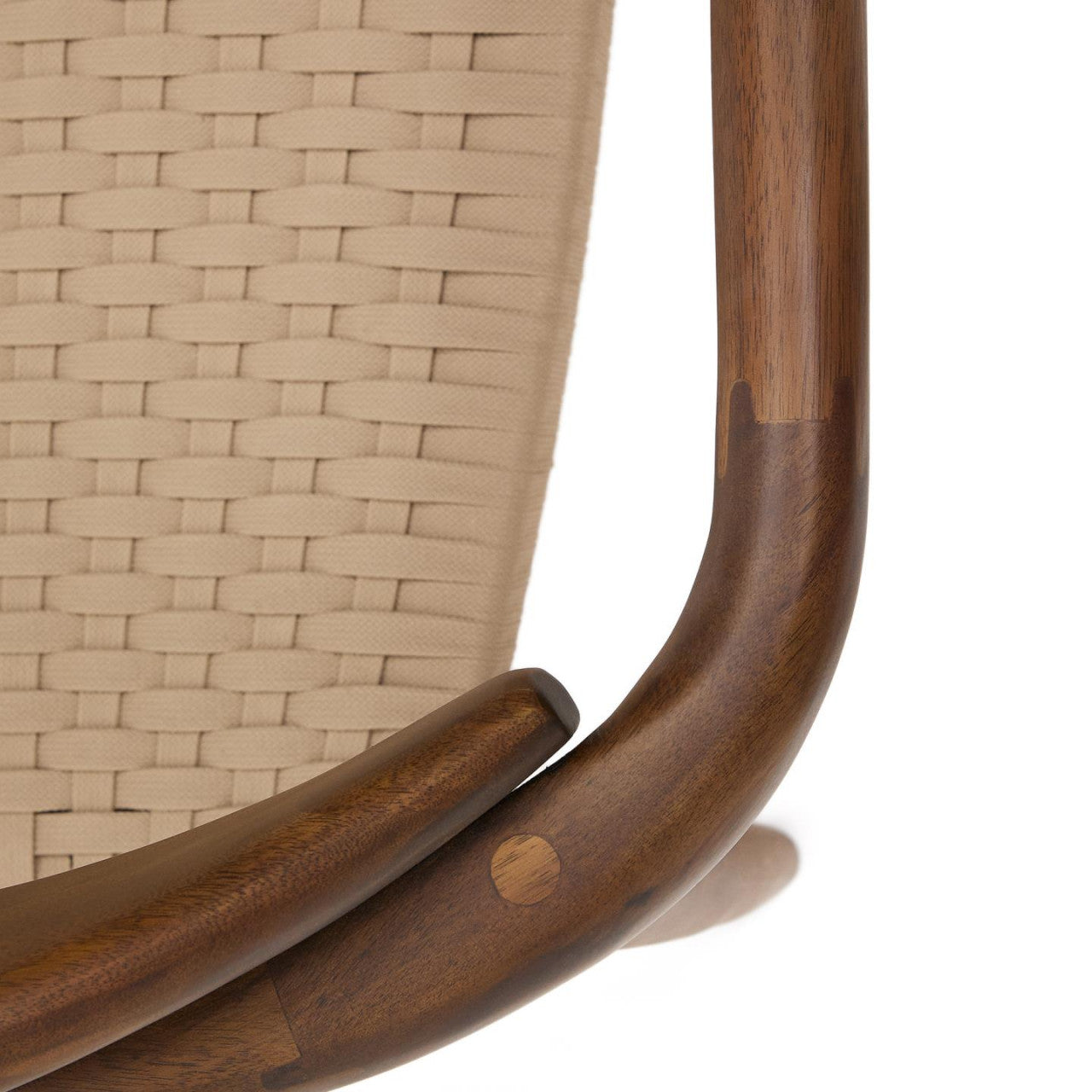 Scaun exterior dining maro/crem din lemn Nina Kave Home
