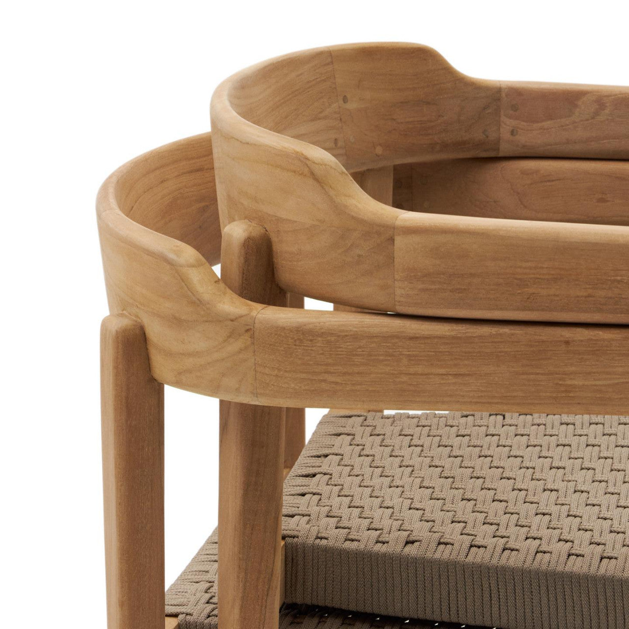 Scaun exterior dining maro din lemn Icaro Kave Home