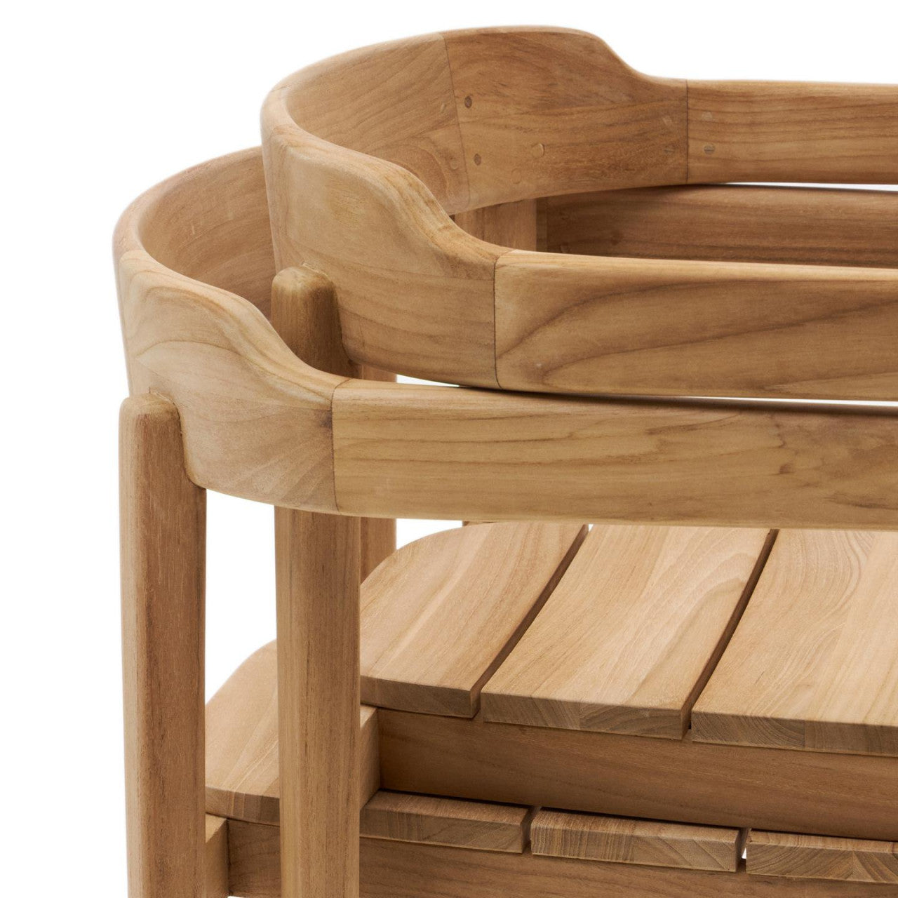 Scaun exterior dining maro din lemn Icaro Plain Kave Home