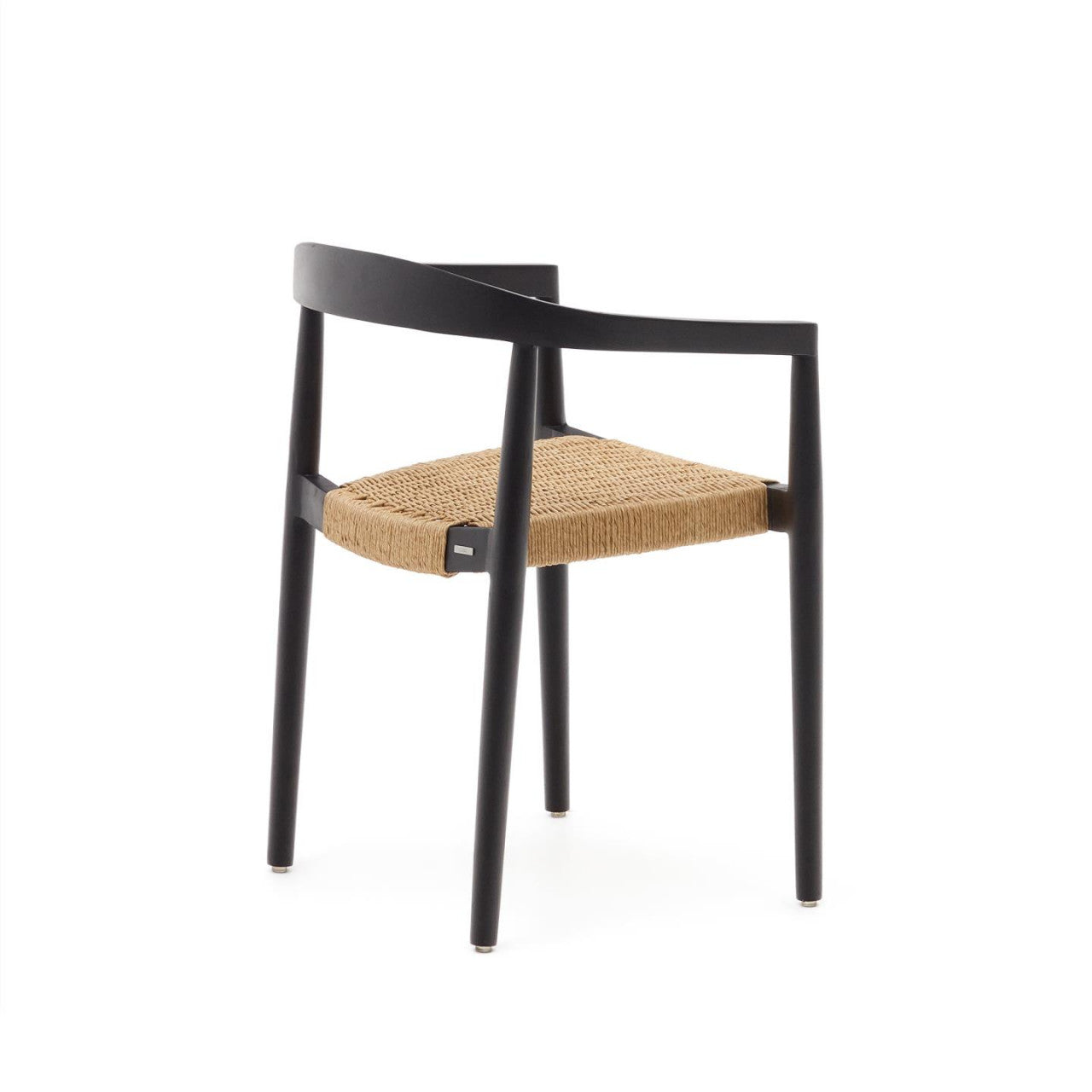 Scaun exterior dining maro/negru din lemn Ydalia Kave Home