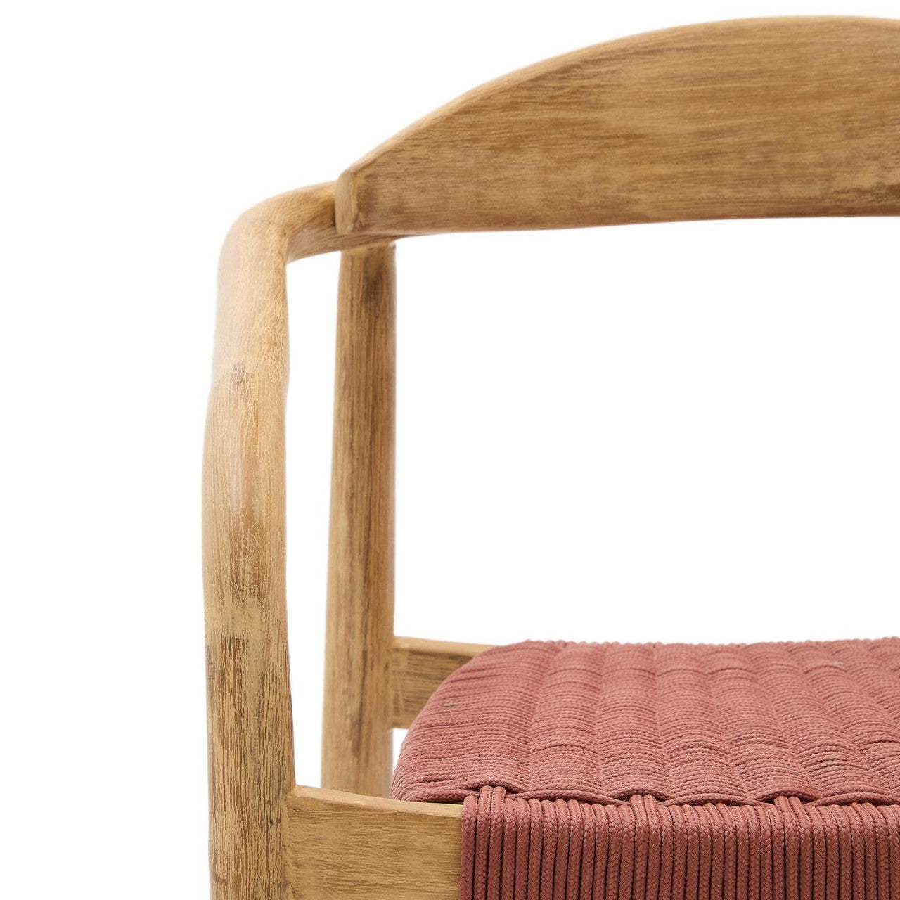 Scaun exterior dining maro teracota din lemn Nina Kave Home