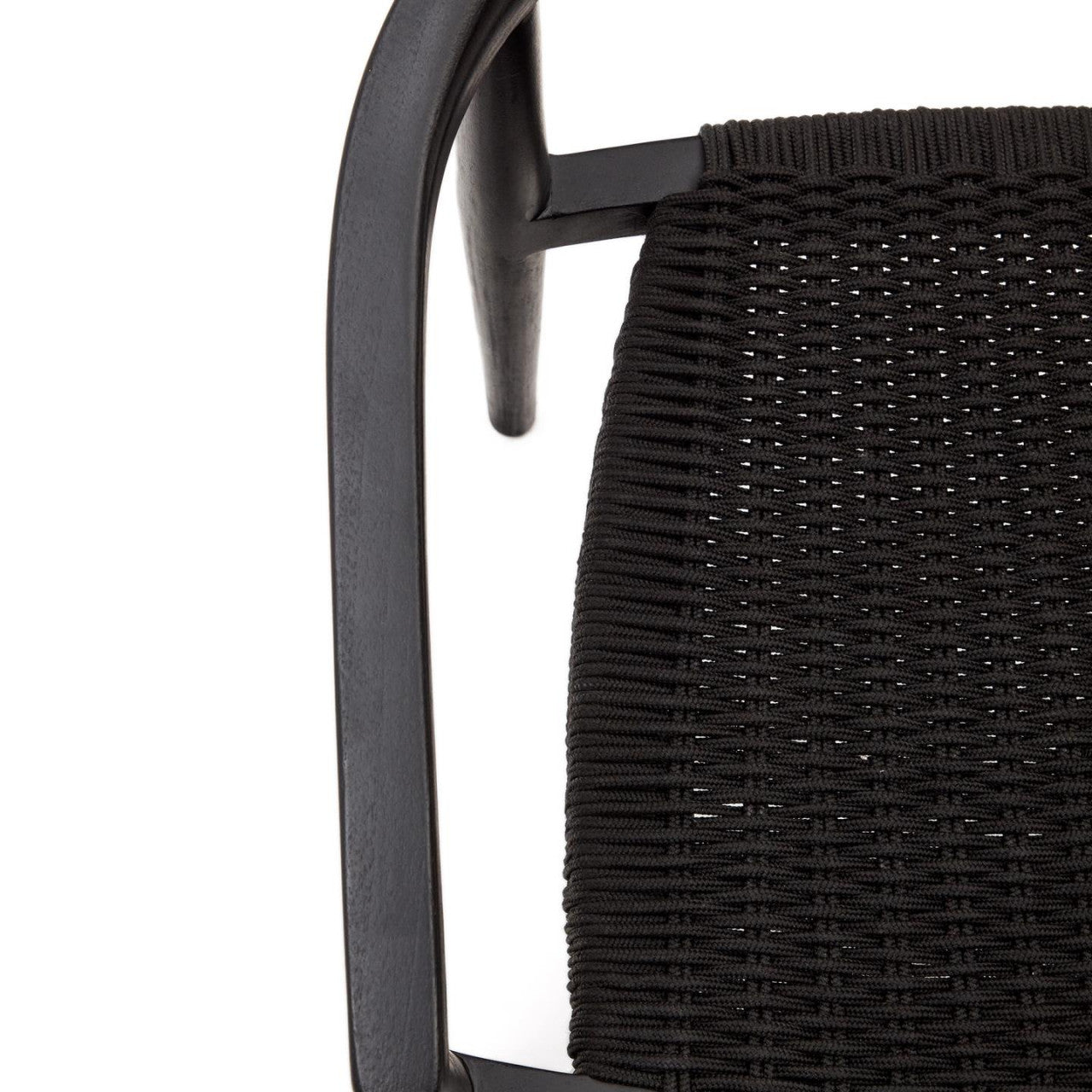 Scaun exterior dining negru din lemn Ydalia Kave Home