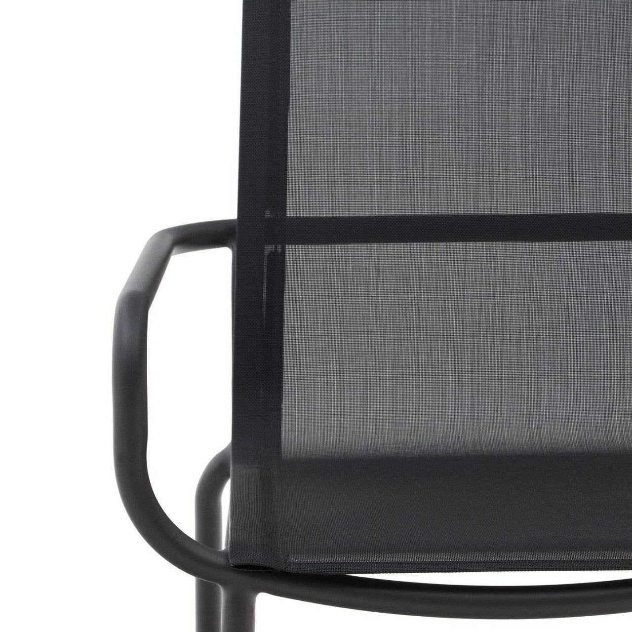Scaun exterior dining negru din metal Galdana Kave Home