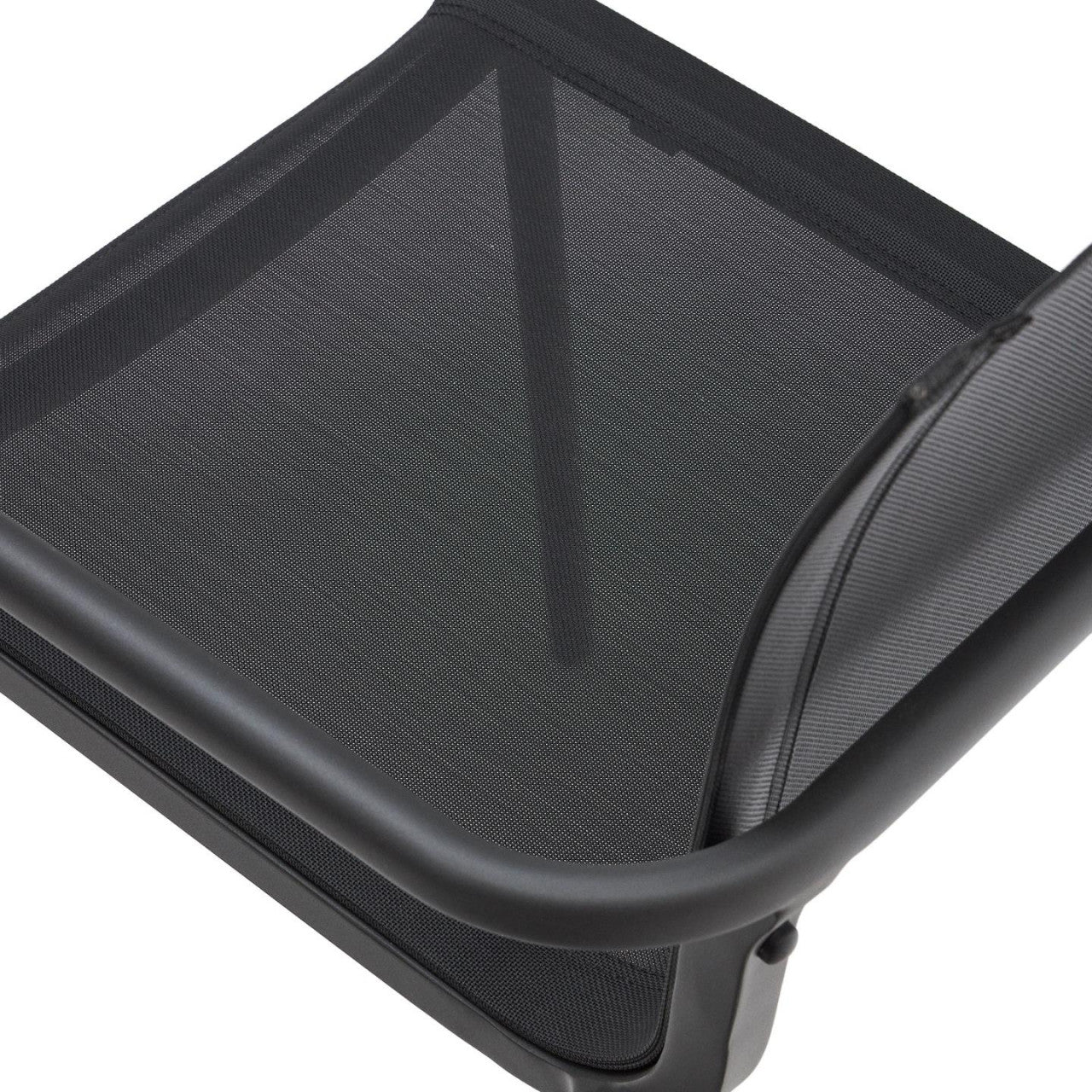 Scaun exterior dining negru din metal Galdana Kave Home