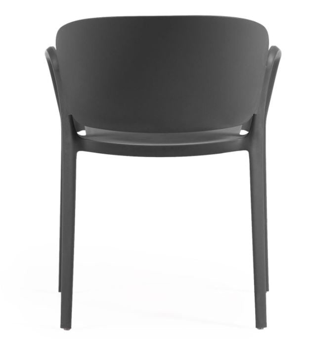 Scaun exterior dining negru din plastic Ania Kave Home