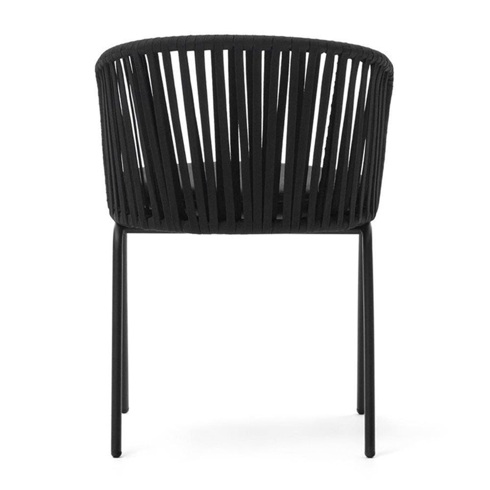 Scaun exterior dining negru din textil Saconca Kave Home