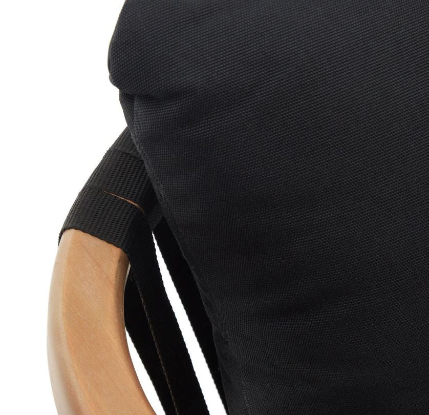 Scaun exterior dining negru/maro din lemn Malaret Kave Home