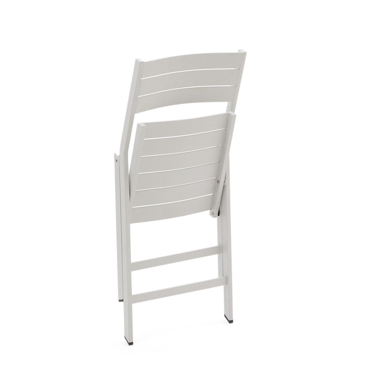 Scaun exterior dining pliabil alb din metal Torreta Kave Home