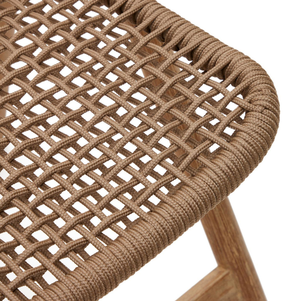 Scaun exterior dining pliabil maro/bej din lemn Dandara Kave Home