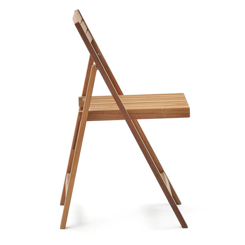 Scaun exterior dining pliabil maro din lemn Sadirar Kave Home