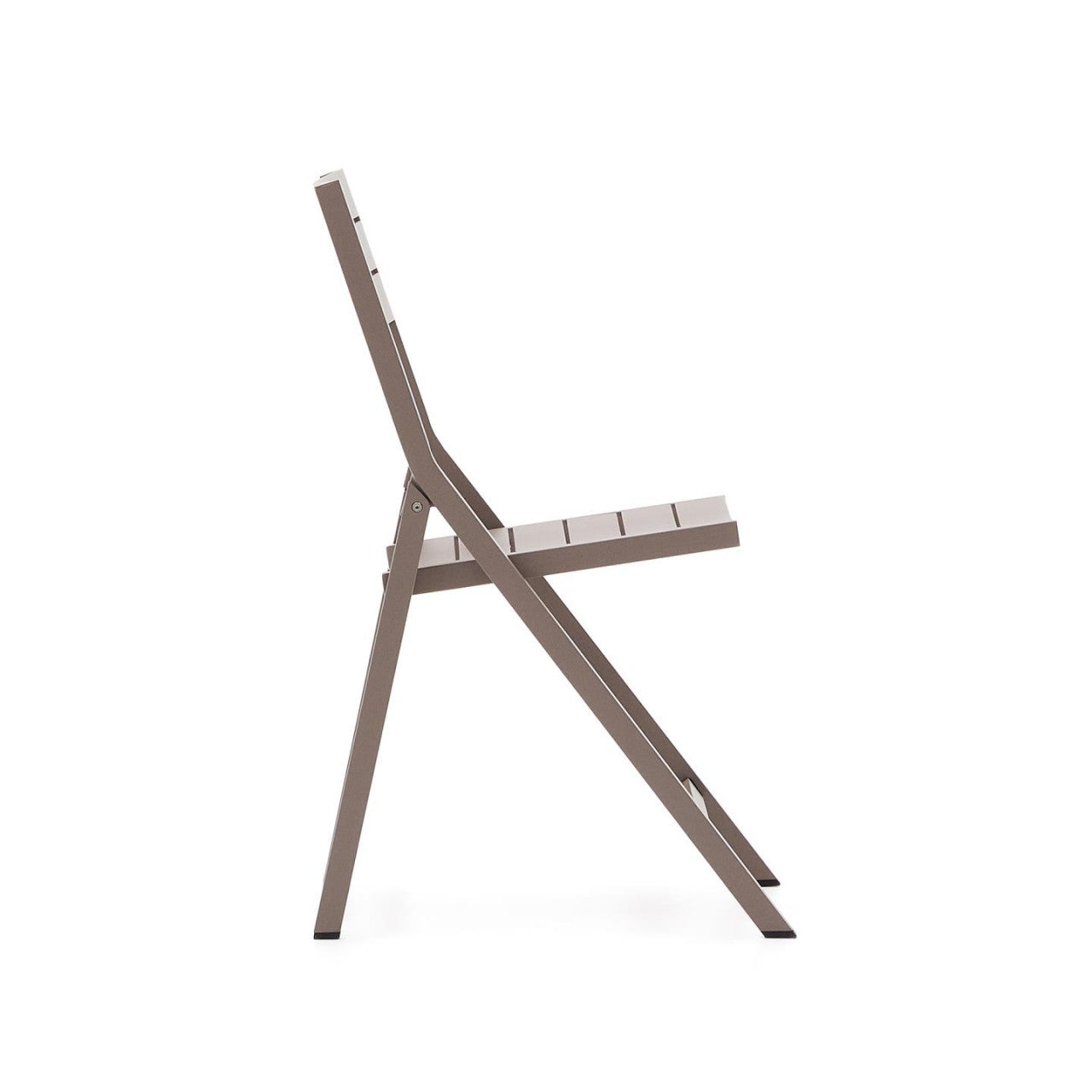 Scaun exterior dining pliabil maro din metal Torreta Kave Home