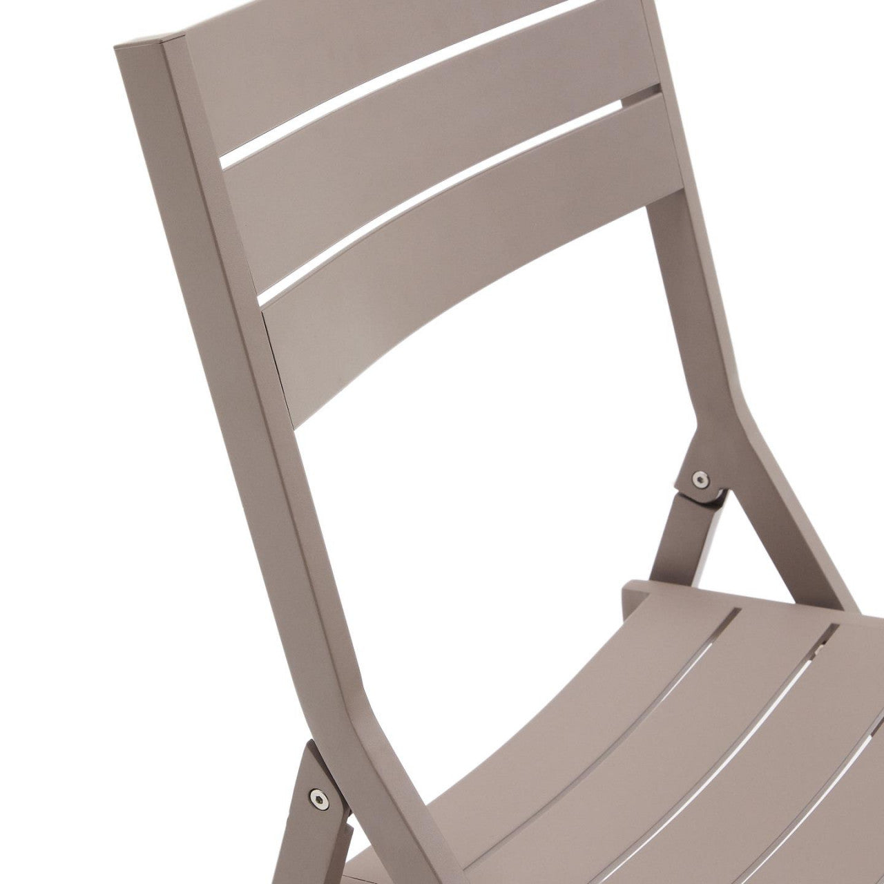 Scaun exterior dining pliabil maro din metal Torreta Kave Home