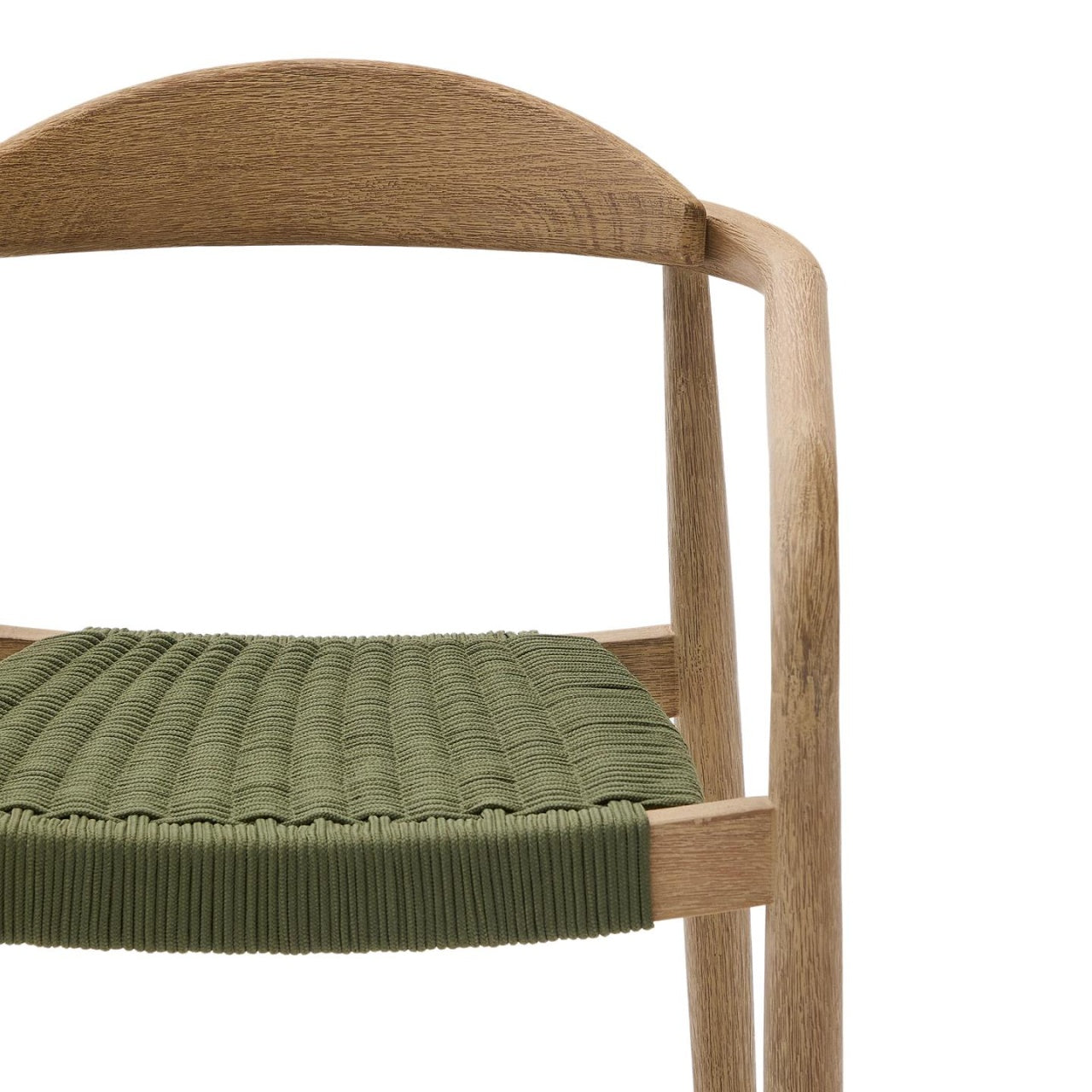 Scaun exterior dining verde din lemn Nina Kave Home