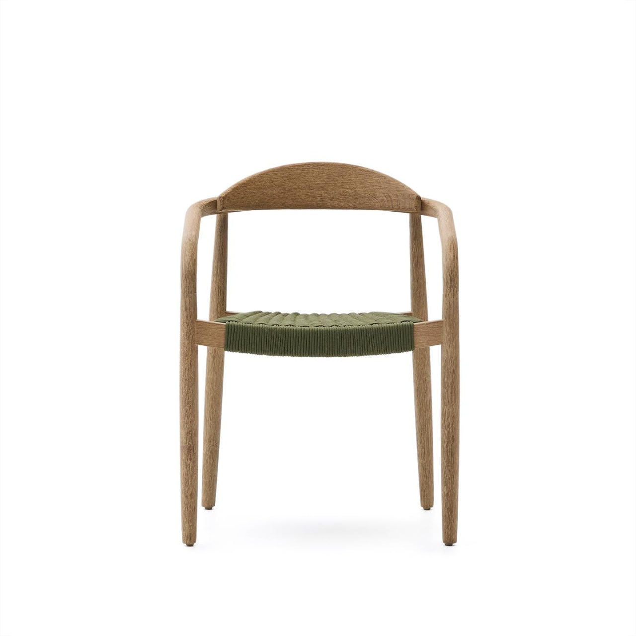 Scaun exterior dining verde din lemn Nina Kave Home