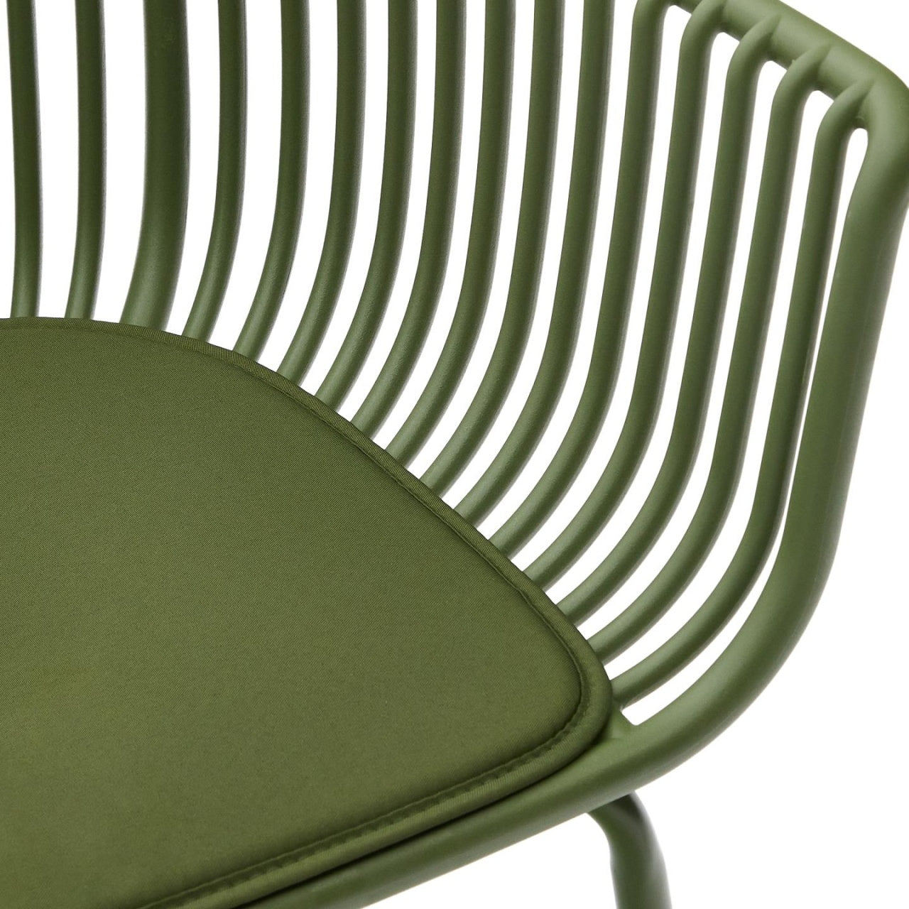 Scaun exterior dining verde din metal Surpika Kave Home