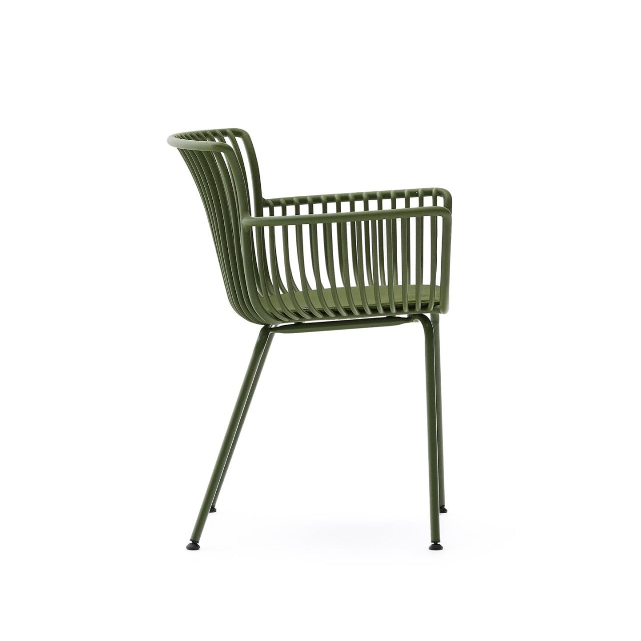 Scaun exterior dining verde din metal Surpika Kave Home