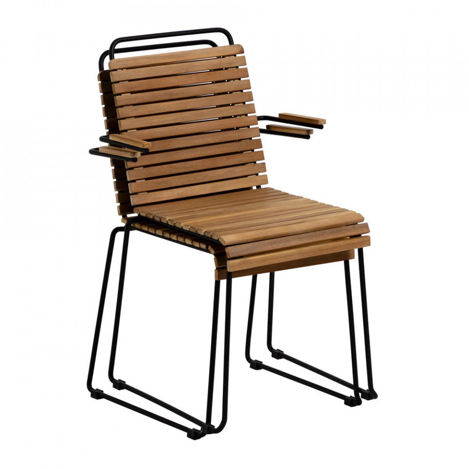Scaun exterior maro din lemn Yukari Kave Home