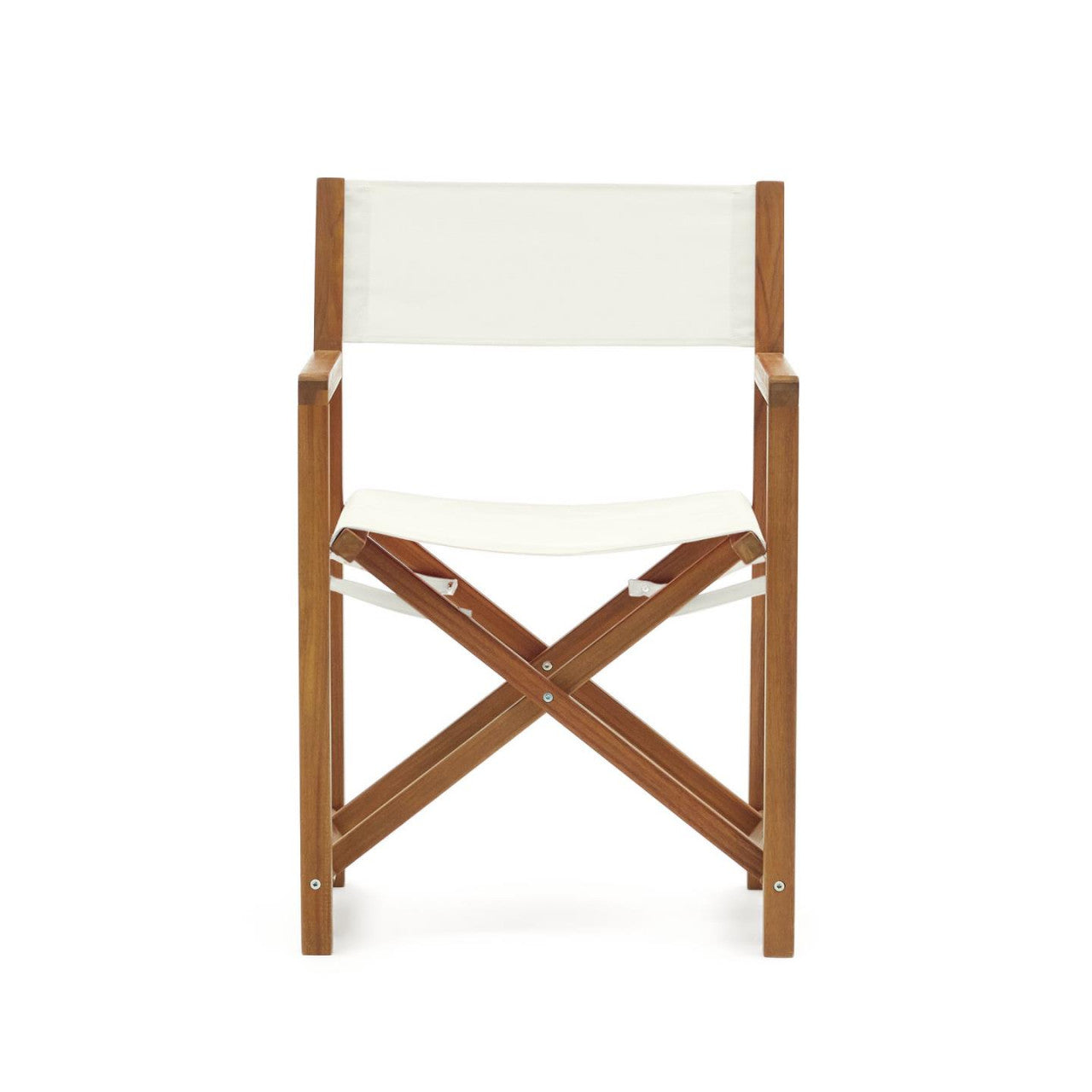 Scaun exterior pliabil bej/maro din textil Thianna Kave Home