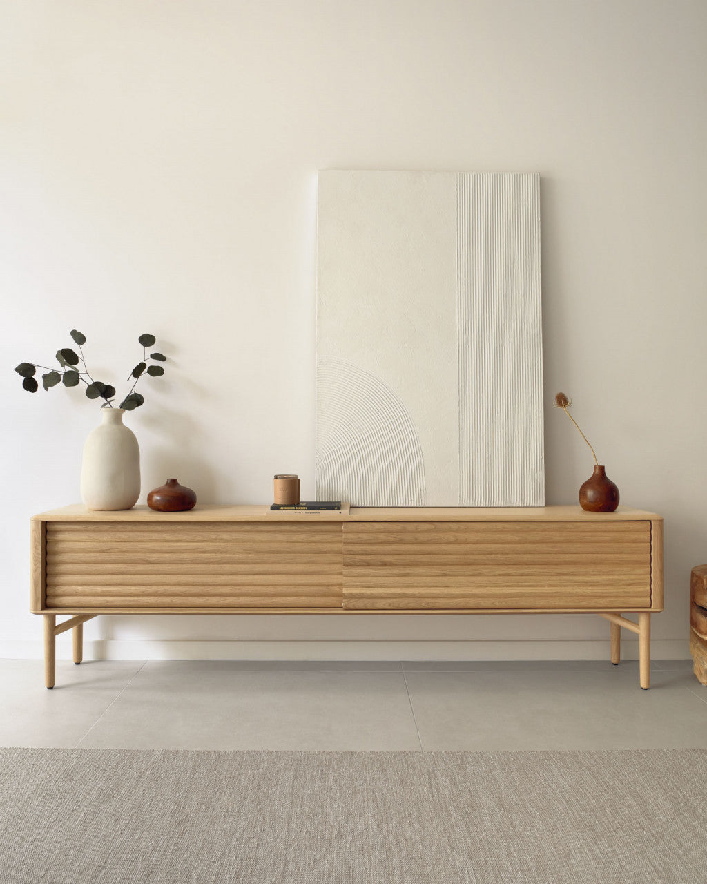 Tablou alb din lemn 80x110 cm Adelta Kave Home