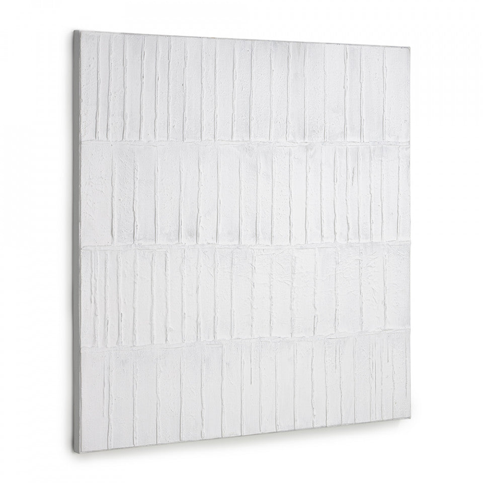 Tablou alb din lemn 90x90 cm Basilisa Kave Home