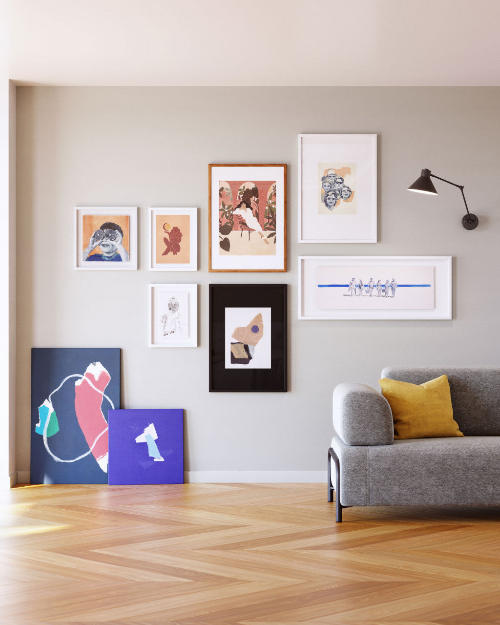 Tablou alb din plastic 30x40 cm Mellea Kave Home