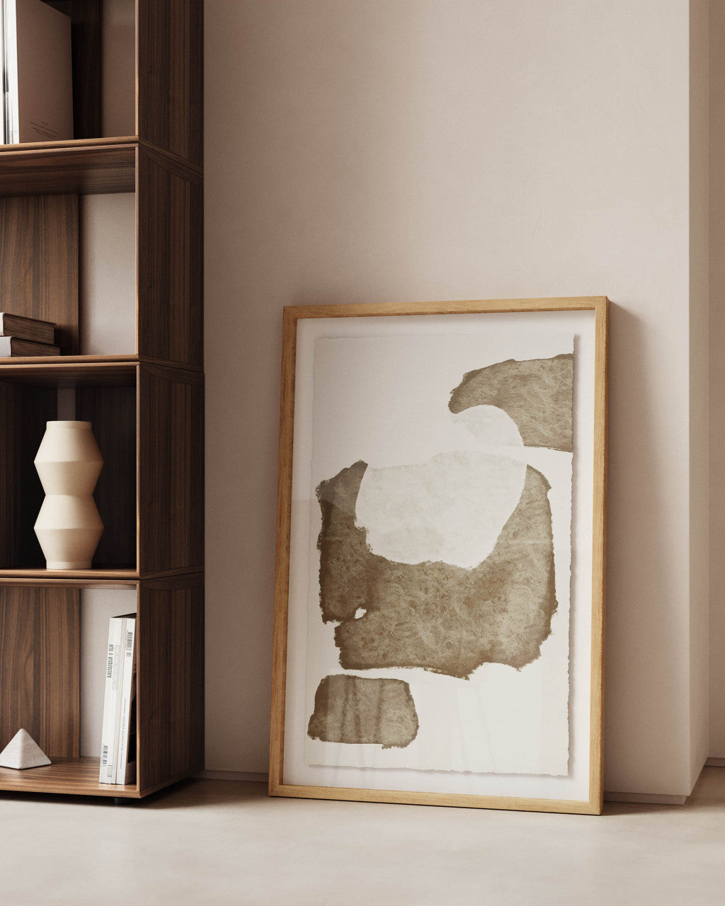 Tablou alb/maro 60x90 cm Torroella Kave Home