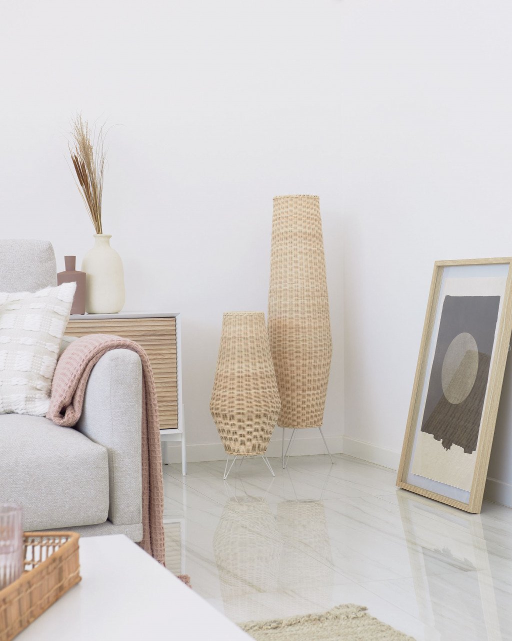 Tablou multicolor din fibre naturale 60x90 cm Naira Kave Home