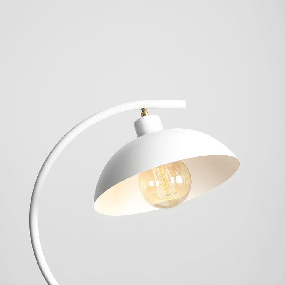 Veioza alba din metal 40 cm Espace Aldex