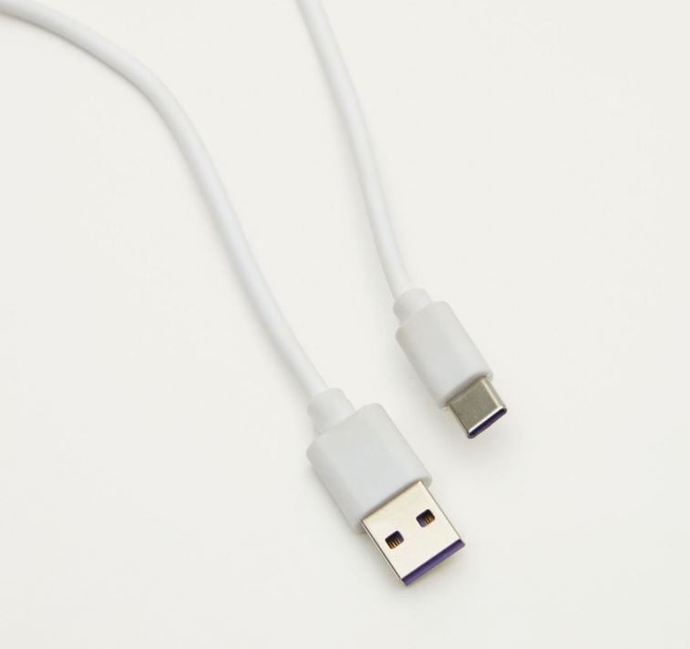 Veioza alba din metal cu USB 40 cm Arenys Kave Home