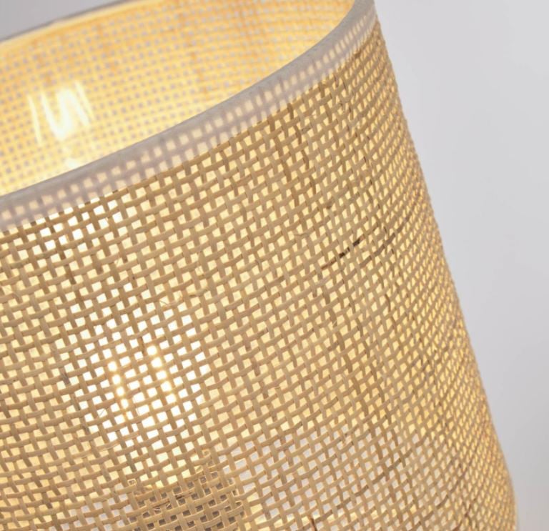 Veioza alba/maro din ceramica 44 cm Erna Kave Home