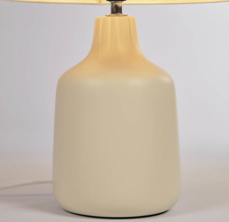 Veioza alba/maro din ceramica 44 cm Erna Kave Home