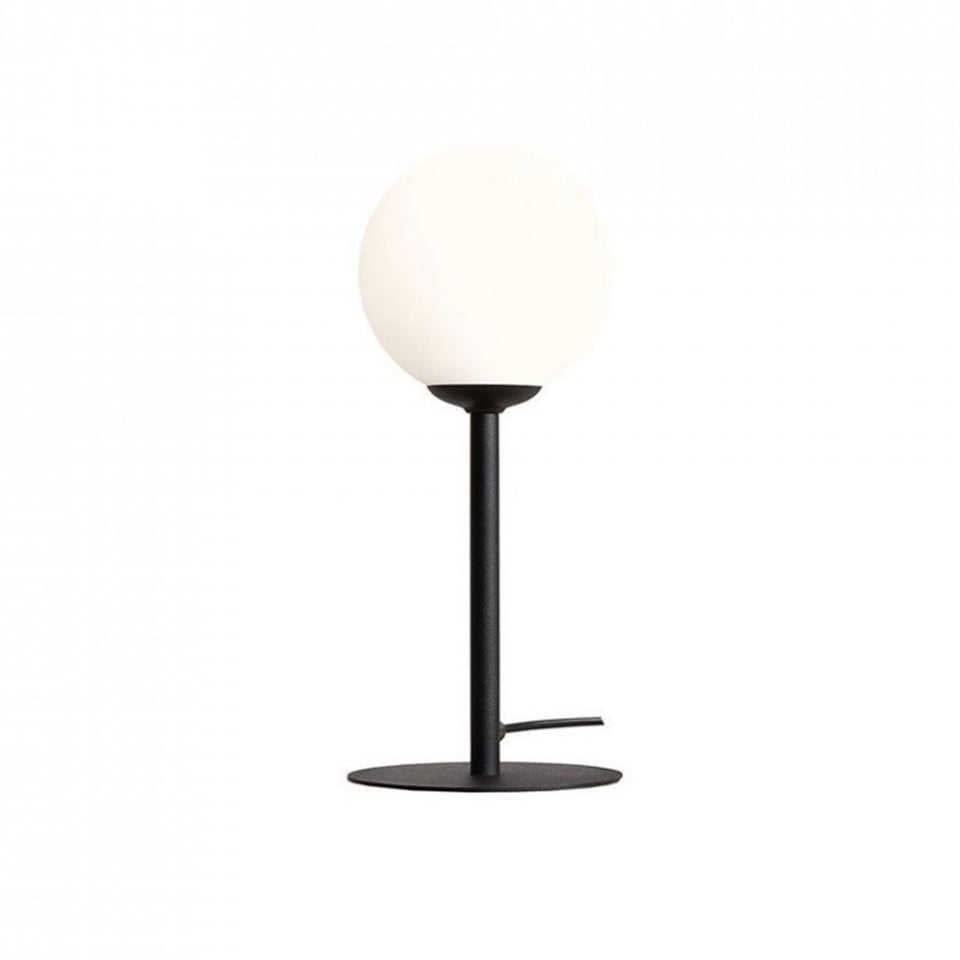 Veioza alba/neagra din sticla 35 cm Pinne Aldex