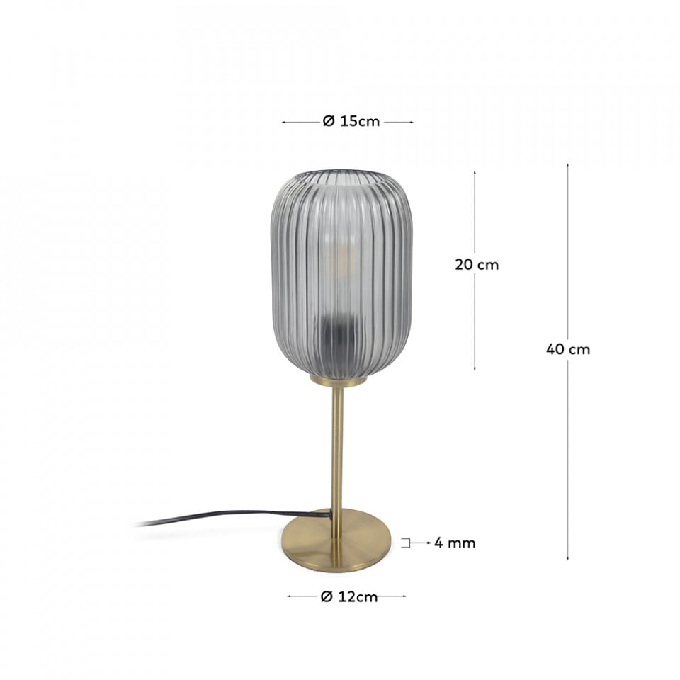 Veioza aurie din metal 40 cm Hestia Kave Home