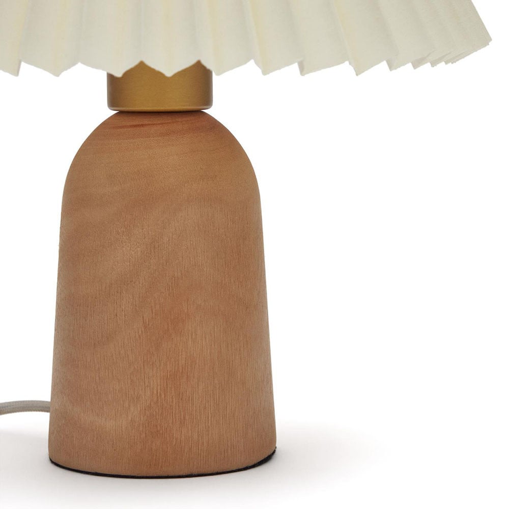 Veioza bej din bumbac 33 cm Benicarlo Kave Home