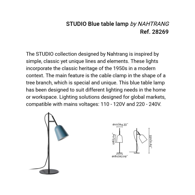 Veioza, Lampa de podea design modern Studio albastru