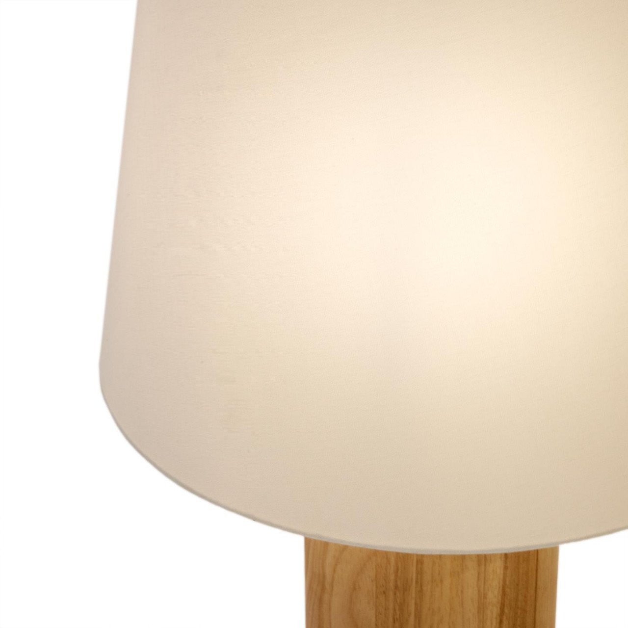 Veioza maro/alba din lemn 110 cm Marga Kave Home