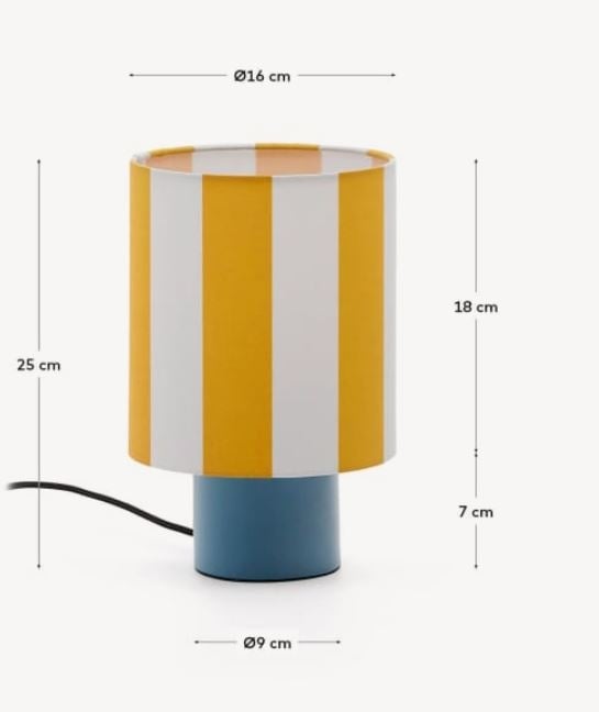 Veioza multicolora din metal 25 cm Ciral Kave Home