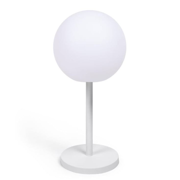 Veioza pentru exterior alba din metal cu USB 64 cm Dinesh Kave Home
