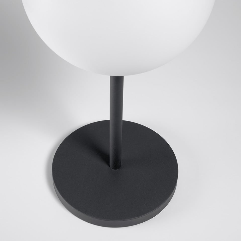 Veioza pentru exterior alba/neagra din metal 64 cm Dinesh Kave Home