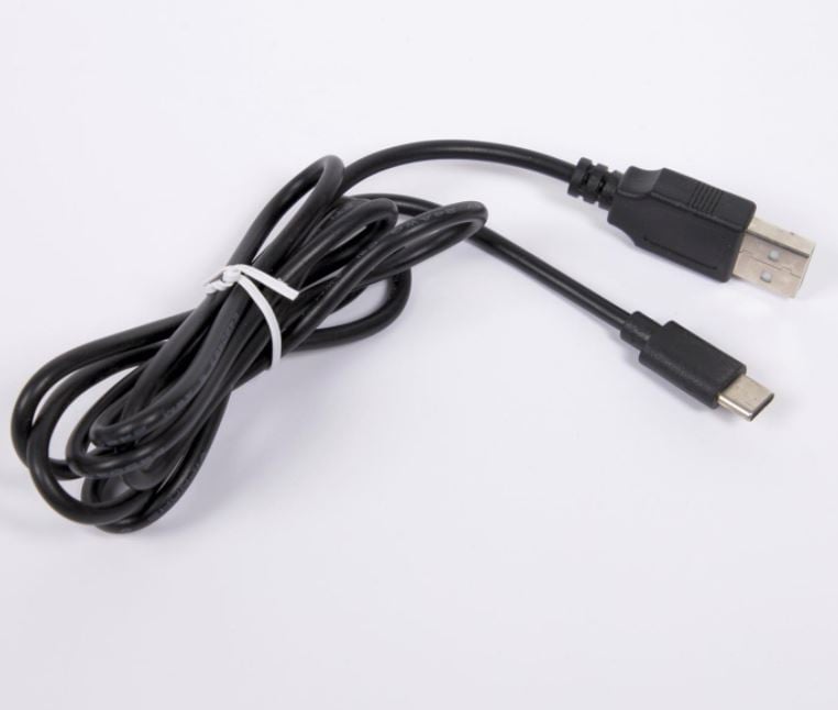 Veioza pentru exterior alba/neagra din metal cu USB 38 cm Aluney Table Kave Home