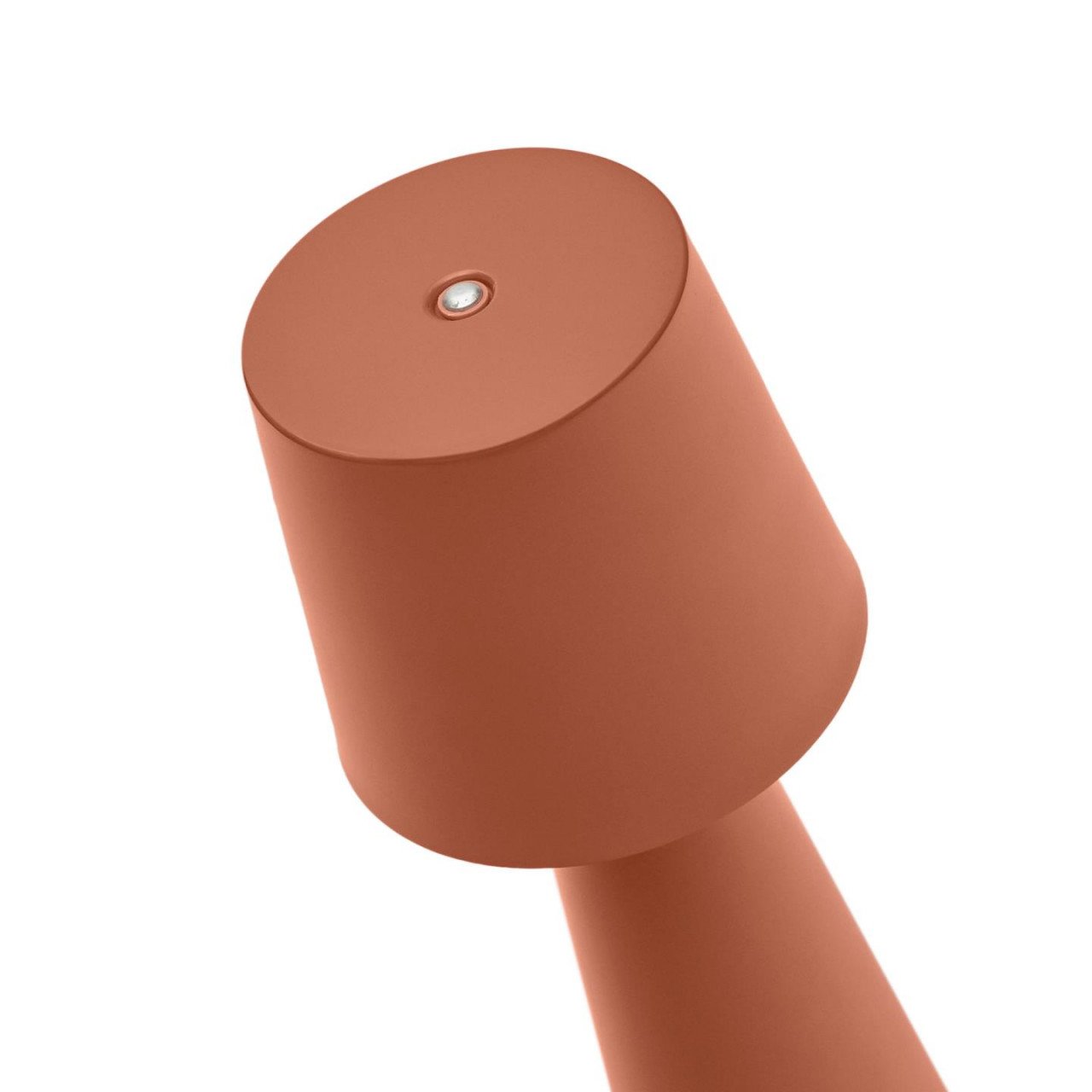 Veioza portabila maro teracota din metal cu USB 25 cm Arenys Kave Home