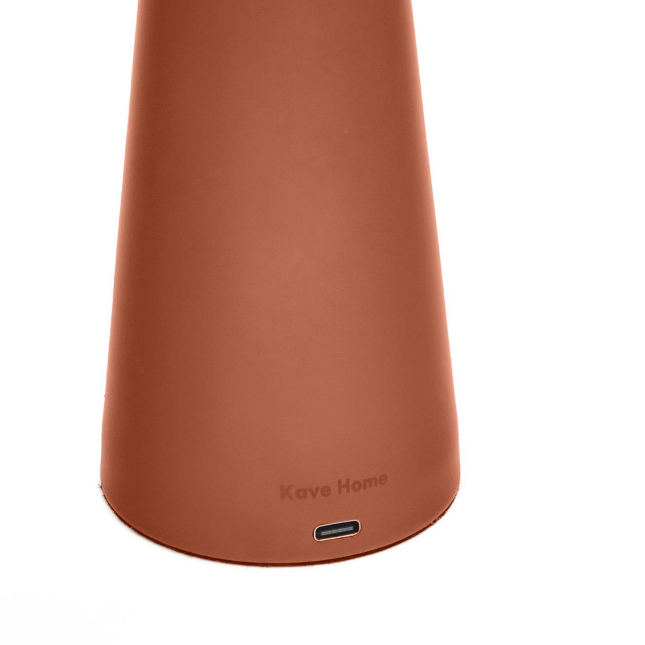 Veioza portabila maro teracota din metal cu USB 25 cm Arenys Kave Home