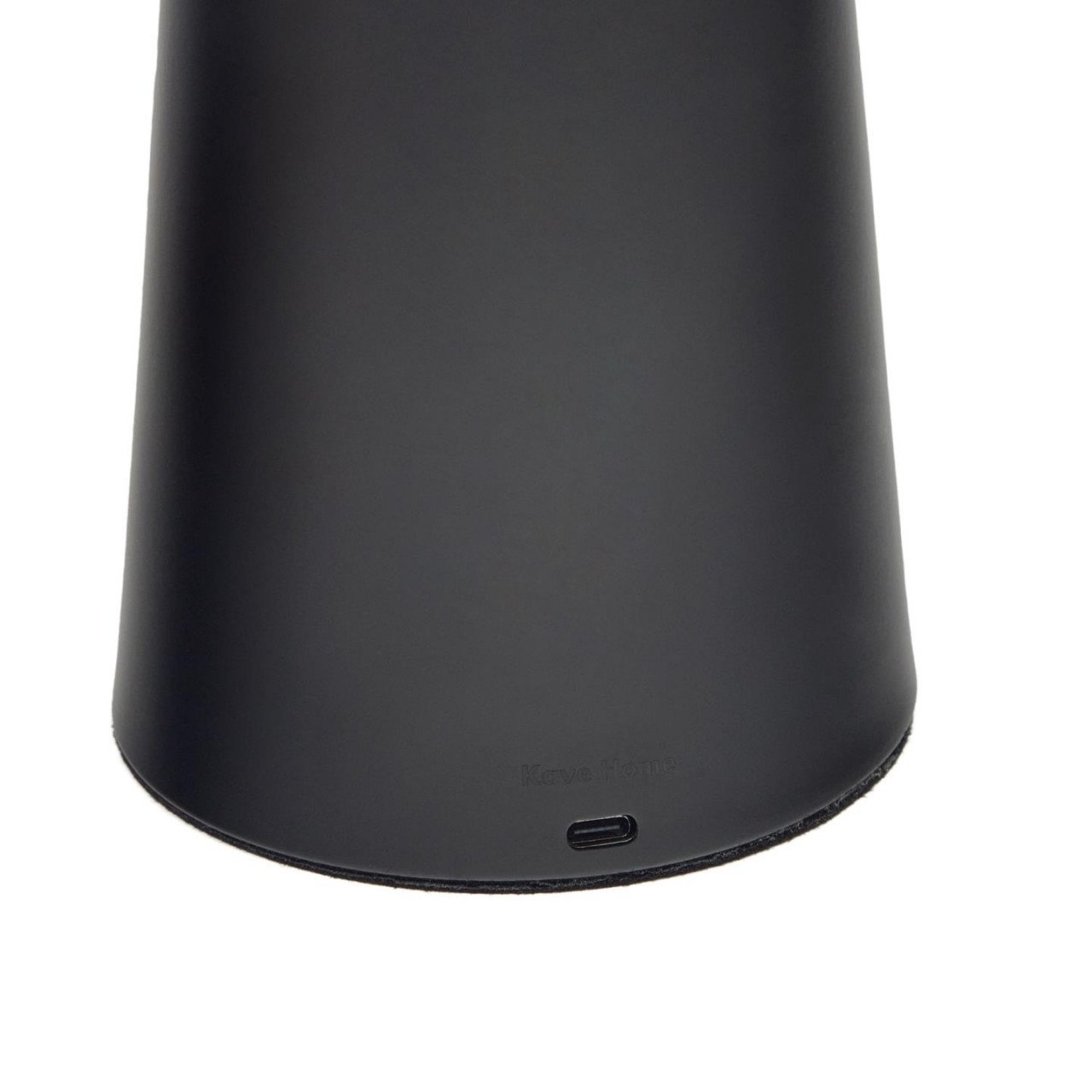 Veioza portabila neagra din metal cu USB 40 cm Arenys Kave Home