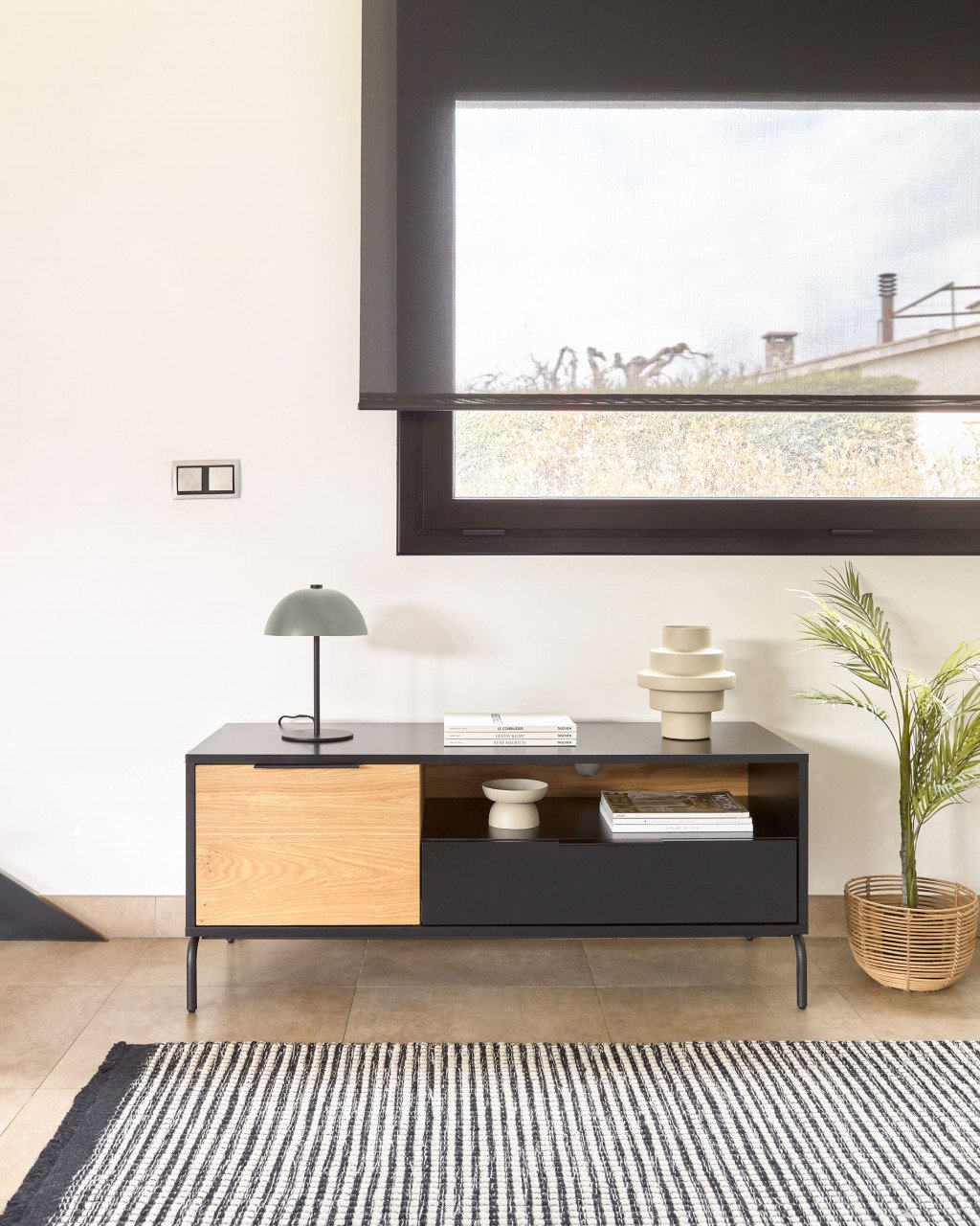 Veioza verde din metal 33 cm Aleyla Kave Home